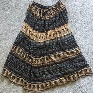 Boho Tribal Maxi Skirt